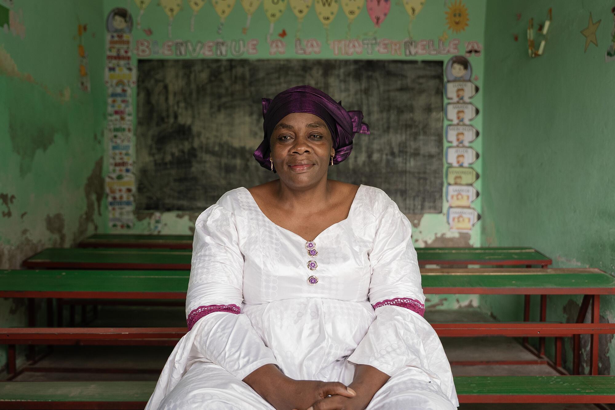 Amsatou Vepouyoum llegó a Nouadhibou en el 2000. Ahora dirige una escuela para hijos e hijas de personas migrantes en la misma ciudad.